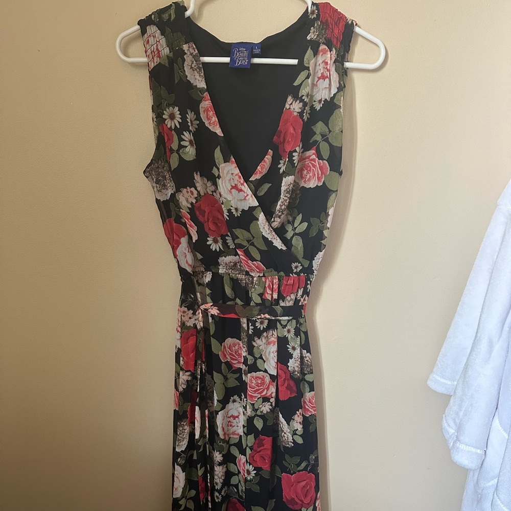 Floral beauty and the beast maxi dress